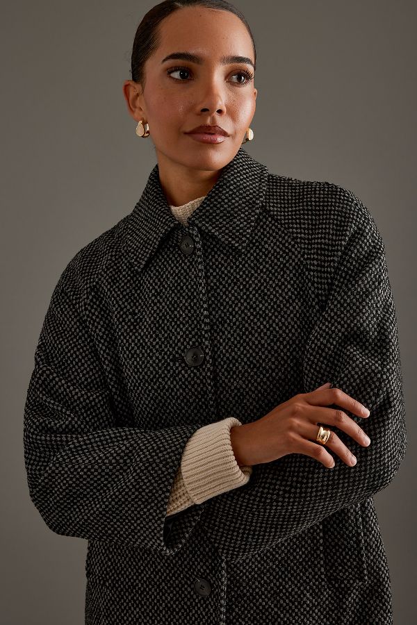 Slide View: 4: Selected Femme Tasja Long Wool Coat