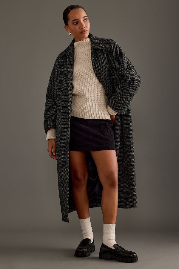 Slide View: 1: Selected Femme Tasja Long Wool Coat