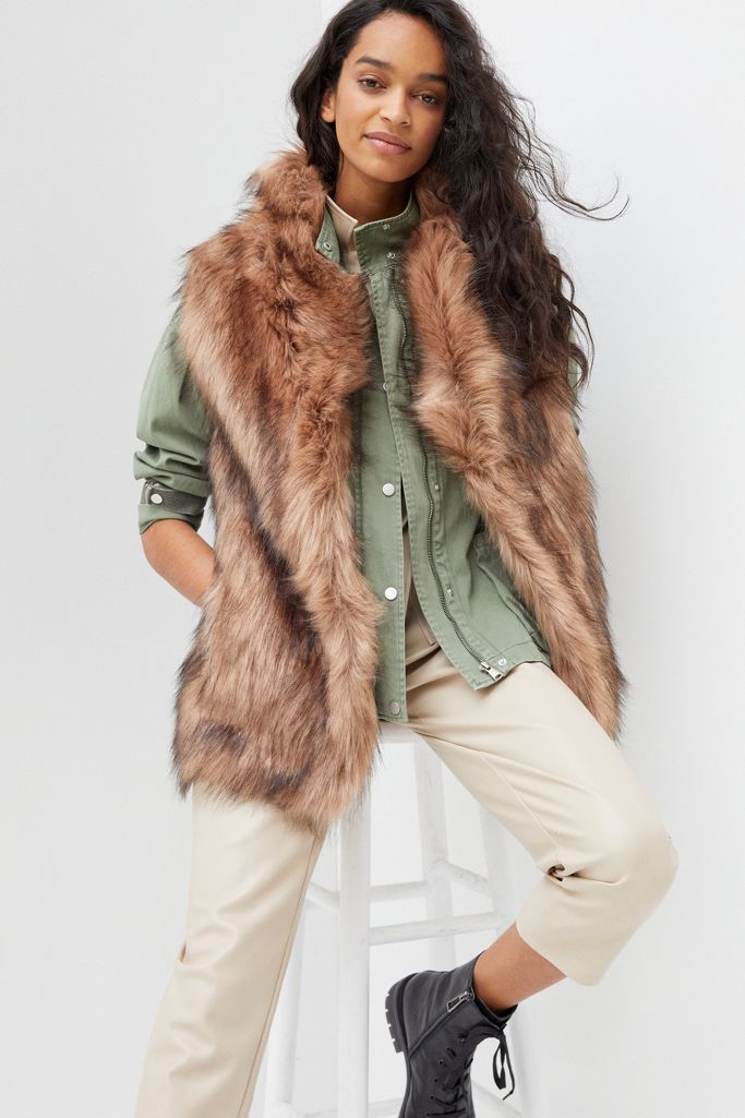 Fur vest over dress best sale