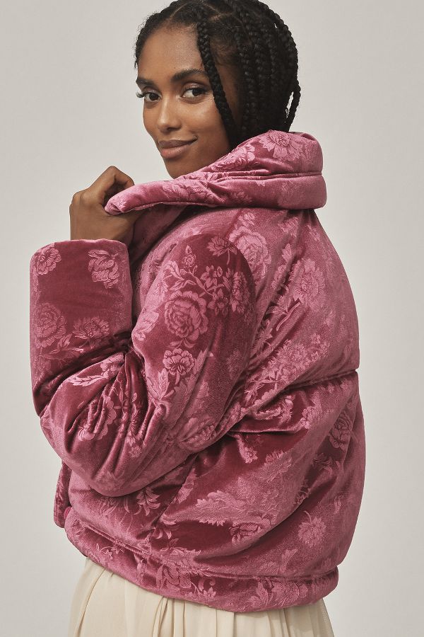 Slide View: 3: Unreal Fur La Chanson Velvet Puffer Jacket