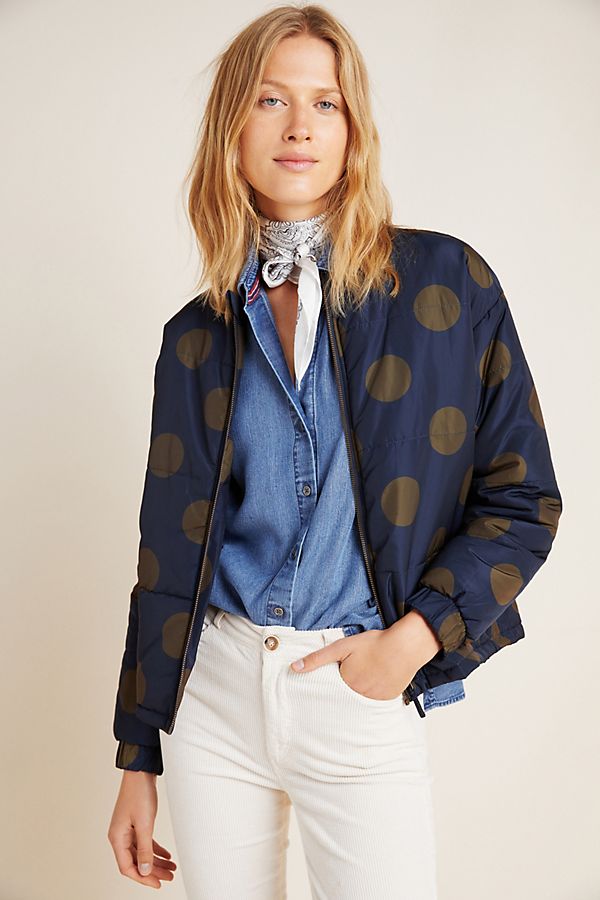 Slide View: 1: Jackie Polka Dot Jacket