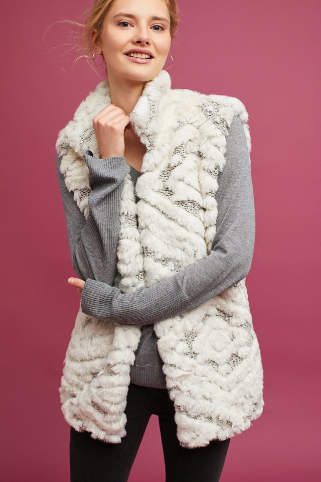 Basia Faux Fur Vest | Anthropologie