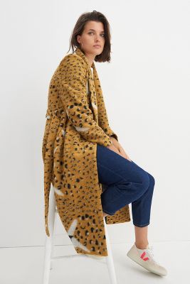 leopard coat anthropologie