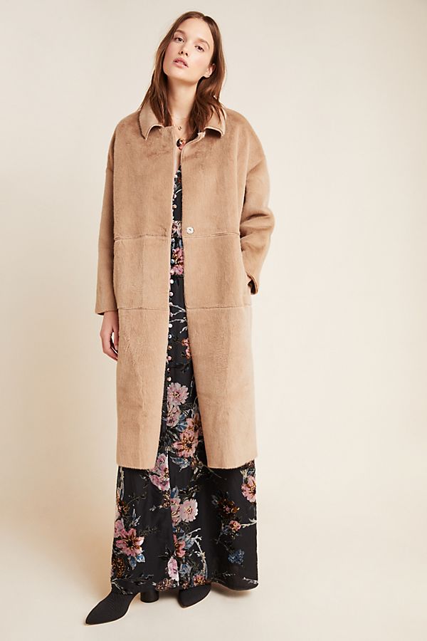 Slide View: 1: Elsa Faux Fur Coat