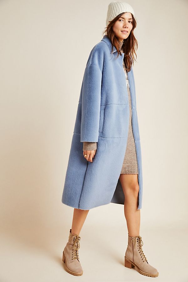 Slide View: 1: Elsa Faux Fur Coat