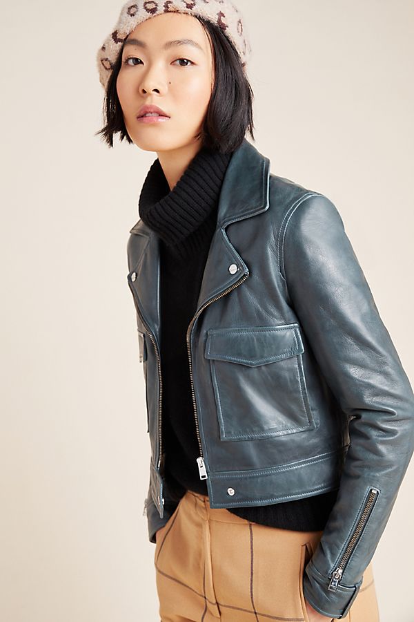 Slide View: 1: Lamarque Paloma Leather Jacket