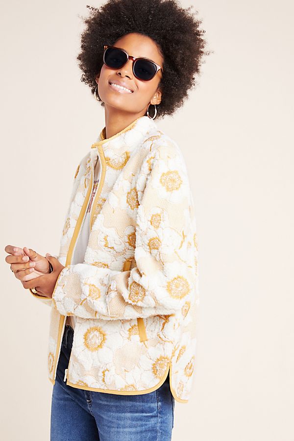 Slide View: 1: Tilly Embroidered Sherpa Jacket