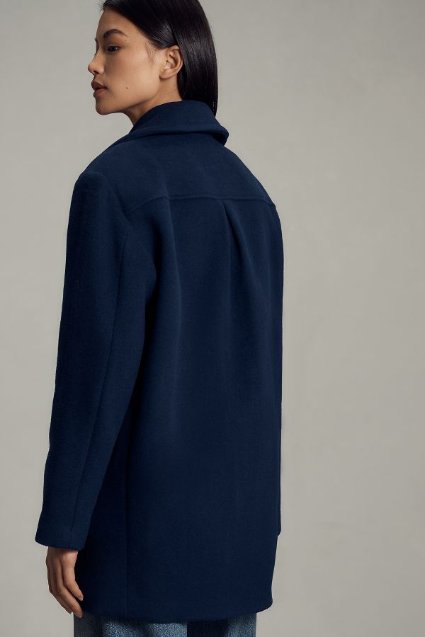 Slide View: 3: Maeve Double-Breasted Wool-Blend Coat