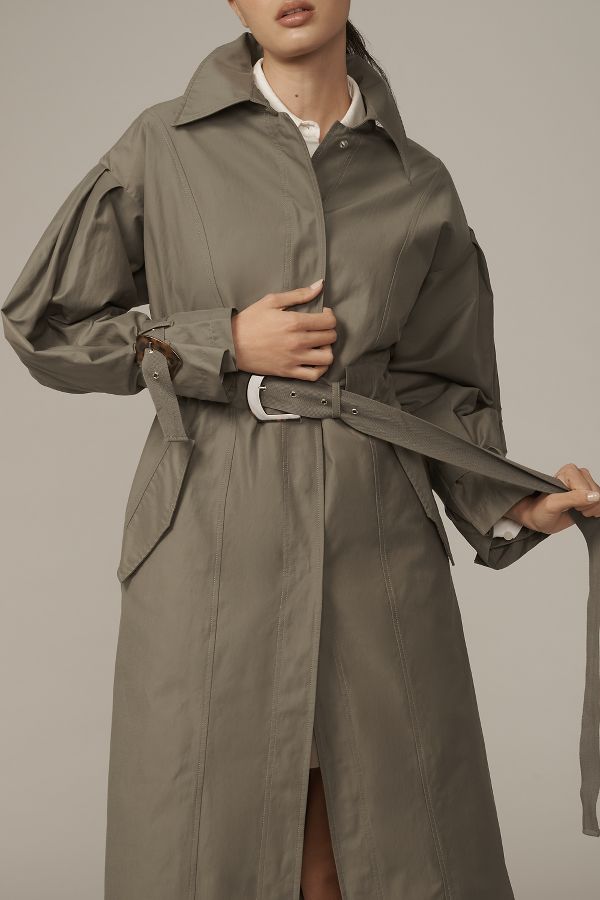 Slide View: 4: By Anthropologie Belted Trench Coat