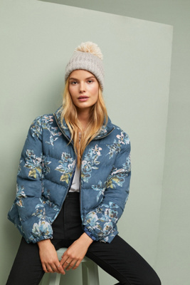 floral puffer jacket