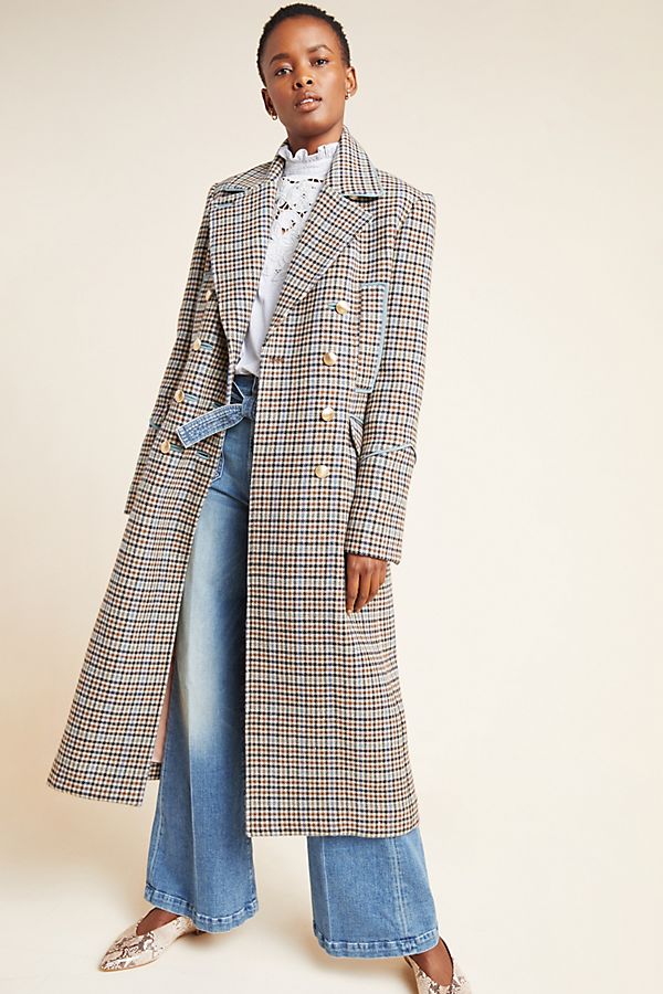 Slide View: 1: Rebecca Taylor Windsor Plaid Coat
