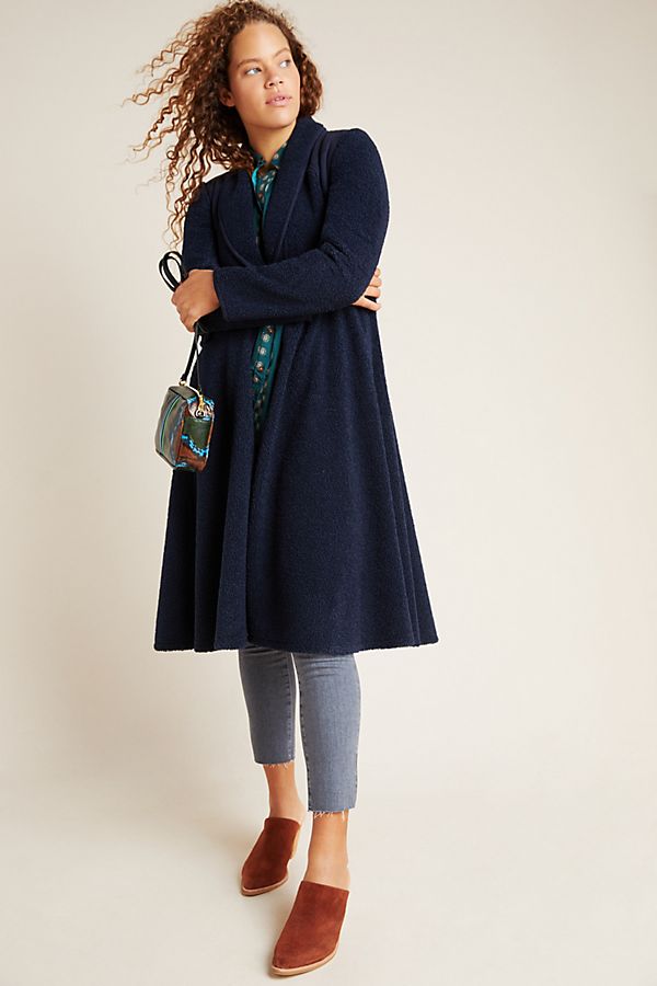 Slide View: 1: Cassia Sueded Sherpa Coat