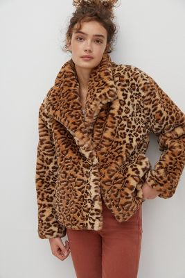 leopard coat anthropologie