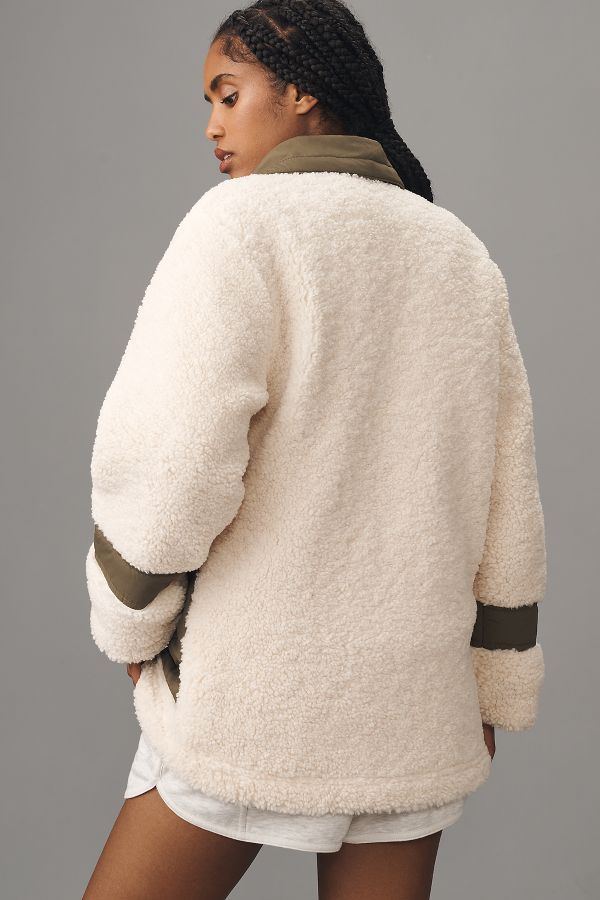 Slide View: 2: Pilcro Mixed Sherpa Anorak Jacket