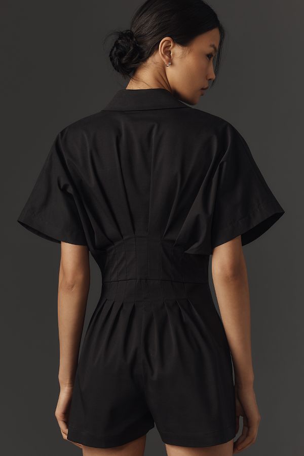 Slide View: 2: The Tobie Pleated Romper by Exquise