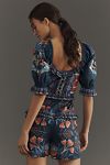 Thumbnail View 2: Farm Rio x Anthropologie Puff-Sleeve Ruffled Floral Romper