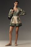 Thumbnail View 4: Farm Rio x Anthropologie Long-Sleeve V-Neck Printed Romper