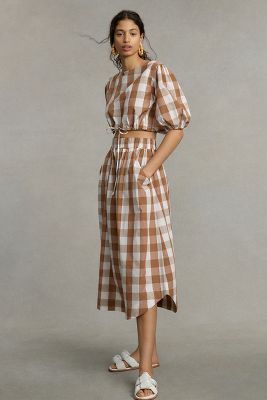 WHIT TWO Gingham Skirt Set | Anthropologie