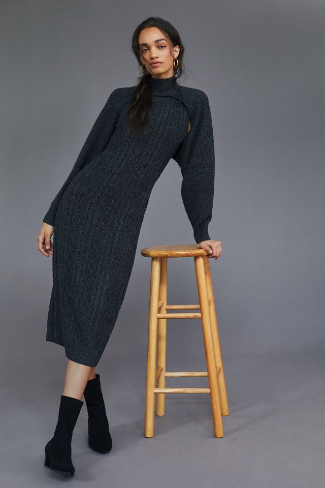 Cable-Knit Sweater Dress Set | Anthropologie