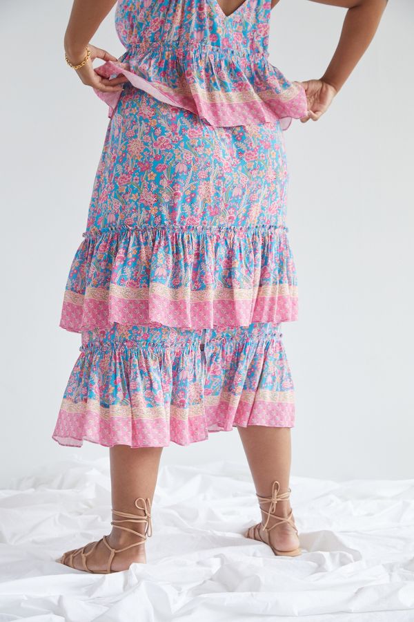 Plenty by Tracy Reese Meadow Tiered Midi Skirt | Anthropologie UK