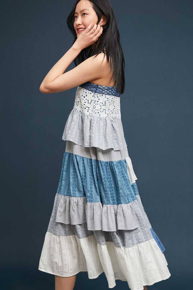 Patchwork Midi Dress