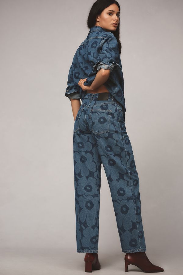 Slide View: 5: Marimekko Maridenim Unikko Barrel Jeans