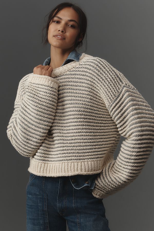 Slide View: 1: MOTHER The Bell Sleeve Jumper Sweater