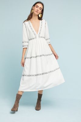 Embroidered Maxi Dress | Anthropologie