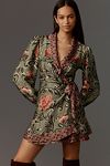 Thumbnail View 3: Farm Rio Arabesque Long-Sleeve Wrap Mini Dress