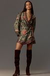 Thumbnail View 1: Farm Rio Arabesque Long-Sleeve Wrap Mini Dress