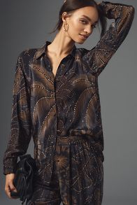 Slide View: 1: Farm Rio Golden Foliage Buttondown Shirt