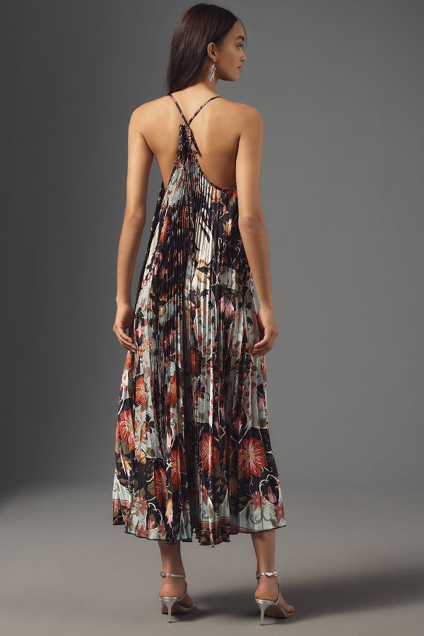 Slide View: 2: Farm Rio Flowing Beauty Sleeveless Pleated Midi Dress