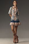 Thumbnail View 4: Farm Rio Cerrado Short-Sleeve Belted Linen Mini Dress