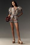 Thumbnail View 4: Farm Rio Romantic Lightness Puff-Sleeve Romper