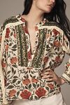 Thumbnail View 4: Farm Rio Garden Tapestry Sand Blouse