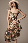 Thumbnail View 1: Farm Rio Botanical Forest Ruffled-Strap Midi Dress