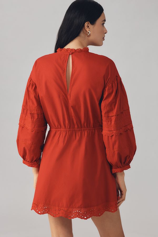 Slide View: 3: Damson Madder Clancy Long-Sleeve Mini Dress