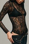 Thumbnail View 4: Good American Long-Sleeve Lace Bodysuit