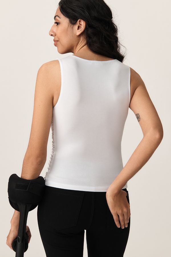 Slide View: 2: Good American Ruched Stretch Jersey Tank Top