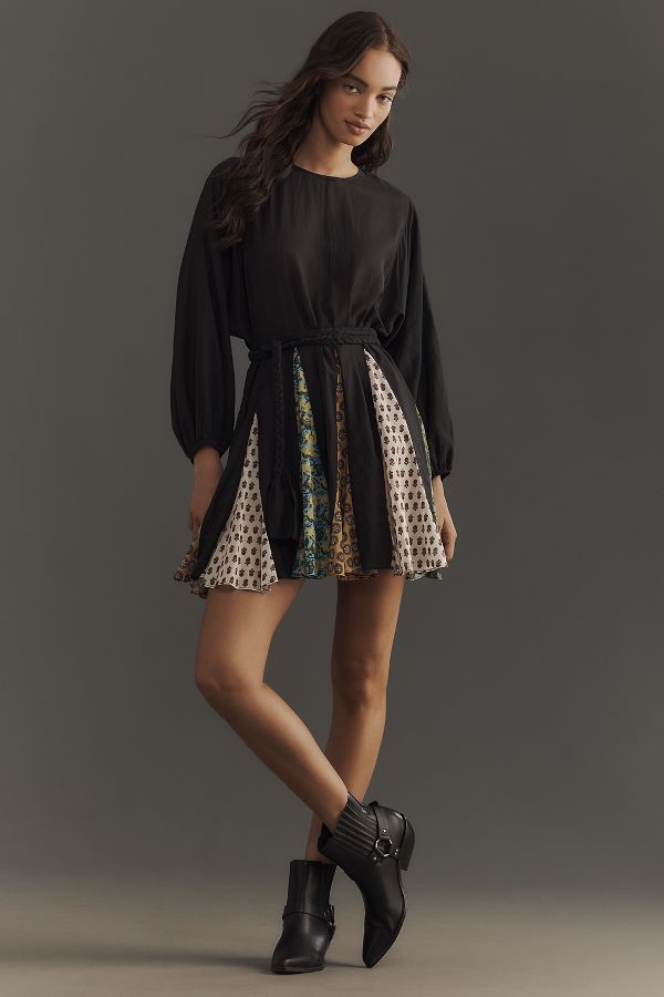 Slide View: 1: RHODE Ella Long-Sleeve Mini Dress