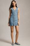 Thumbnail View 3: FRAME Sleeveless Trucker Pocket Denim Mini Dress