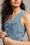 Thumbnail View 4: FRAME Sleeveless Trucker Pocket Denim Mini Dress