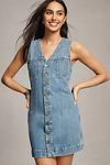 Thumbnail View 1: FRAME Sleeveless Trucker Pocket Denim Mini Dress