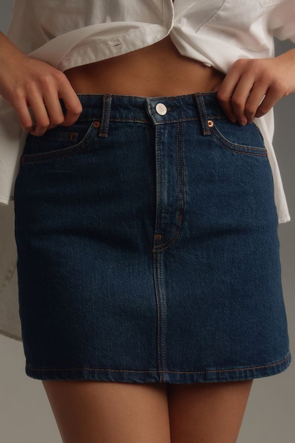 Slide View: 2: Reformation Lydia High-Rise Denim Mini Skirt