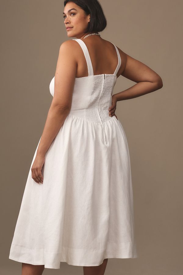 Slide View: 5: Reformation Balia Linen Midi Dress