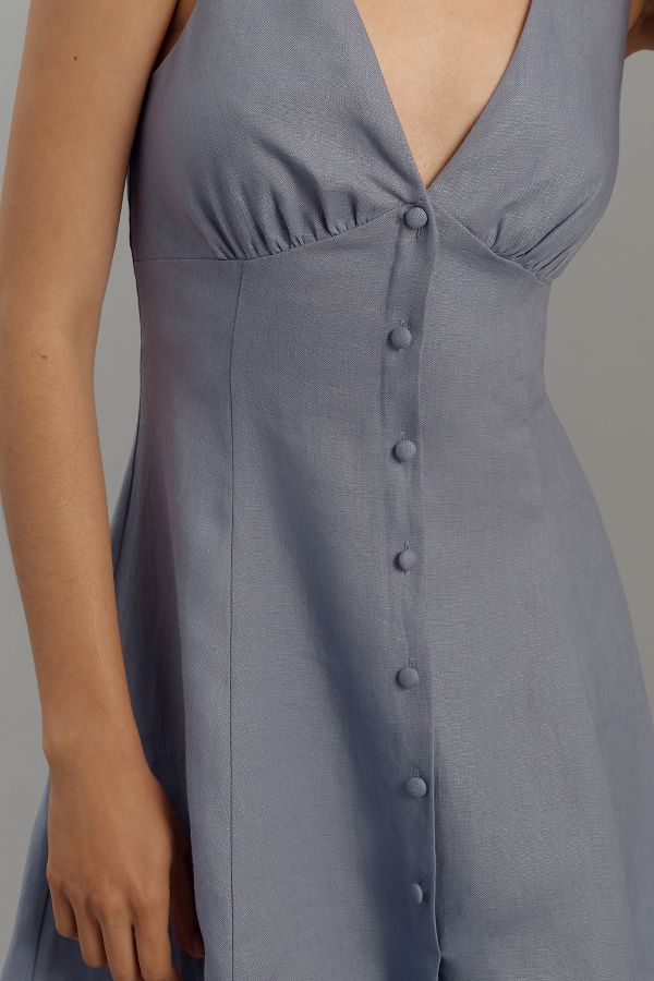 Slide View: 3: Reformation Sebastien Linen Midi Dress