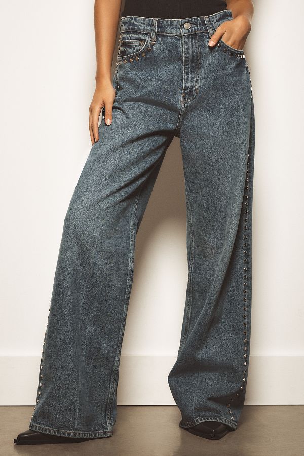 Slide View: 2: Reformation Cary High-Rise Slouchy Wide-Leg Jeans