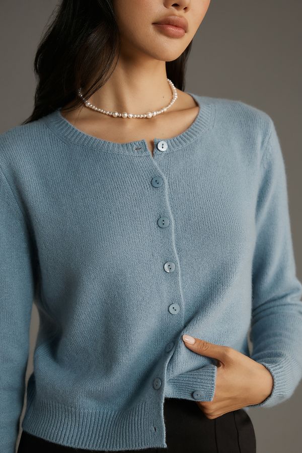 Slide View: 3: Reformation Clara Cashmere Crew Cardigan Sweater