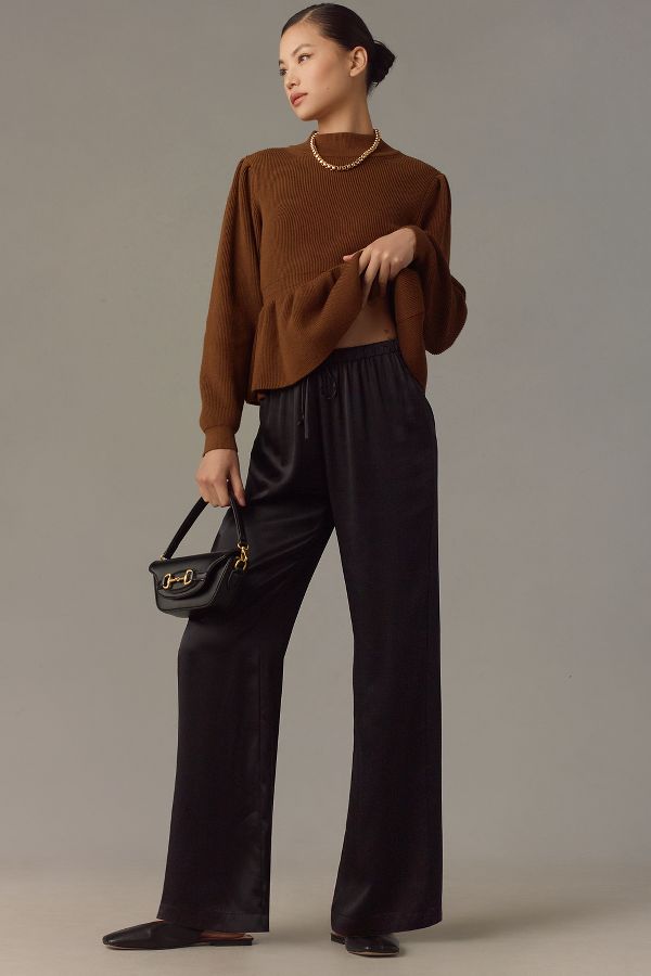 Slide View: 1: Reformation Olina Silk Pants