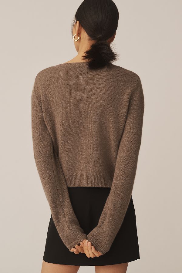 Slide View: 2: Reformation Clara Cashmere Crew Cardigan Sweater